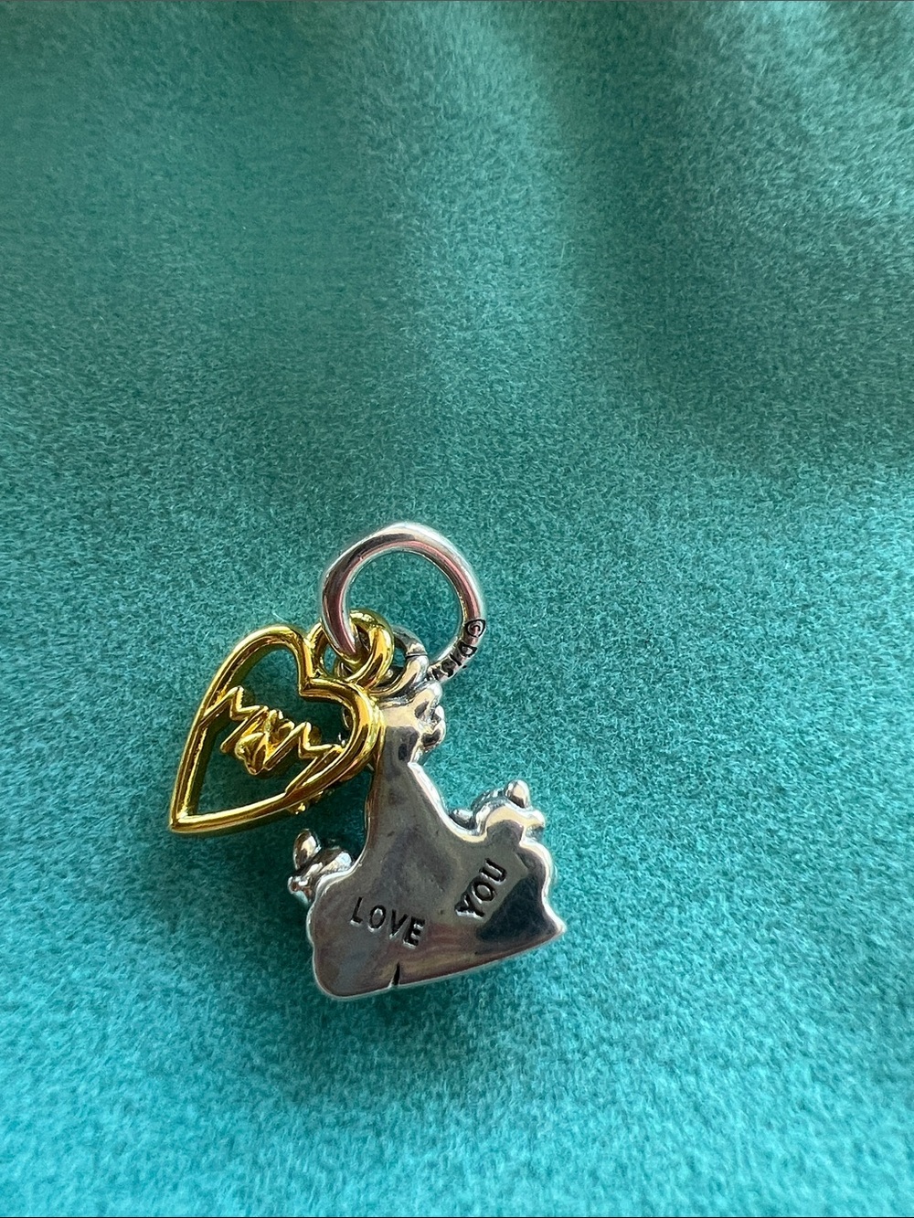 Pandora Disney Silver and Gold Cat Family Charm - Picture 3 of 5